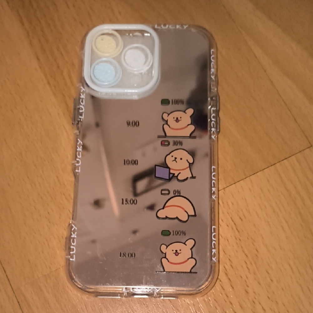 NWT Lucky Brand Transparent Phone Case with Cartoon Bears